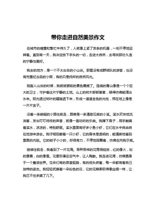 带你走进自然美景作文