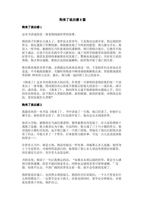 狗来了读后感