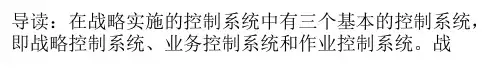 战略控制系统的组成与特点