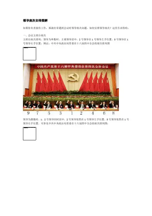 图解 领导人座位次序
