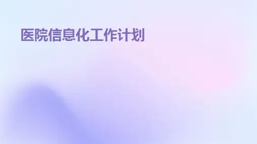 医院信息化工作计划PPT