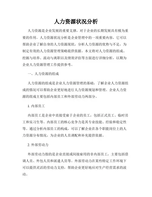 人力资源状况分析
