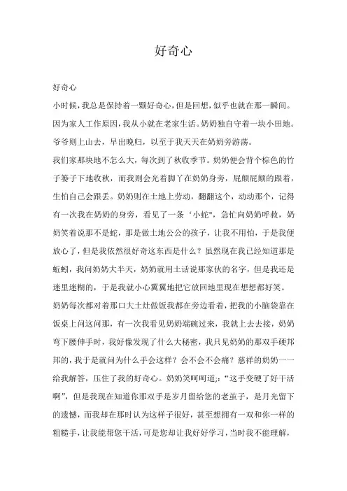 初二记叙文好奇心