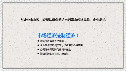 框架完整公司法律知识讲座PPT专题演示