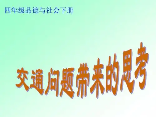 交通问题带来的思考课件