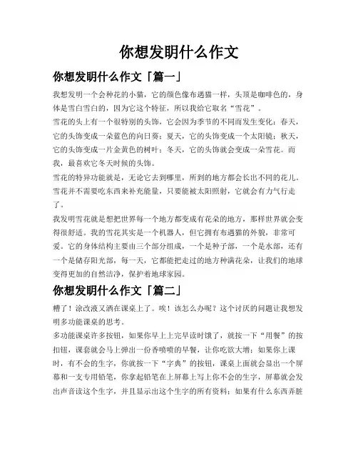 你想发眀什么作文