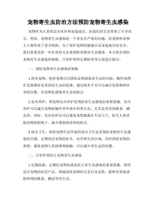 宠物寄生虫防治方法预防宠物寄生虫感染