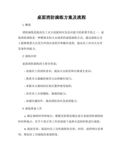 桌面消防演练方案及流程
