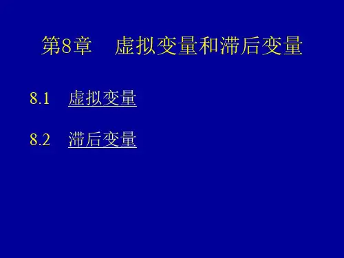 计量经济学第8章
