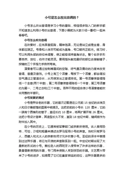 小号是怎么吹出音调的？