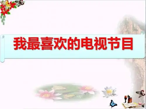 《我最喜欢的电视节目》 精品PPT课件