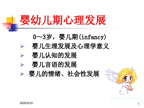 发展心理学5-婴儿心理的发展