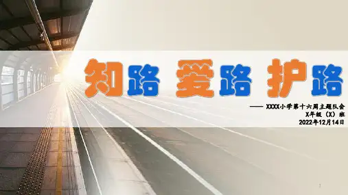 知路爱路护路(课件)-小学生主题班会