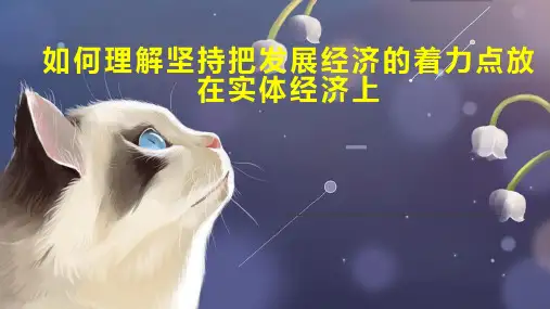 如何理解坚持把发展经济的着力点放在实体经济上