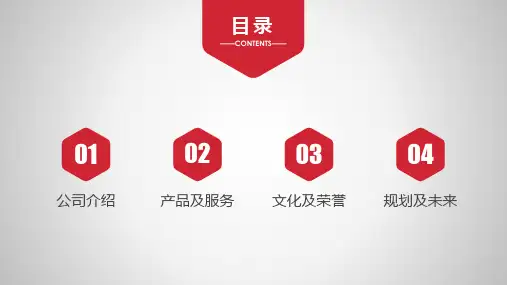 红色商务大气公司简介通用PPT模板