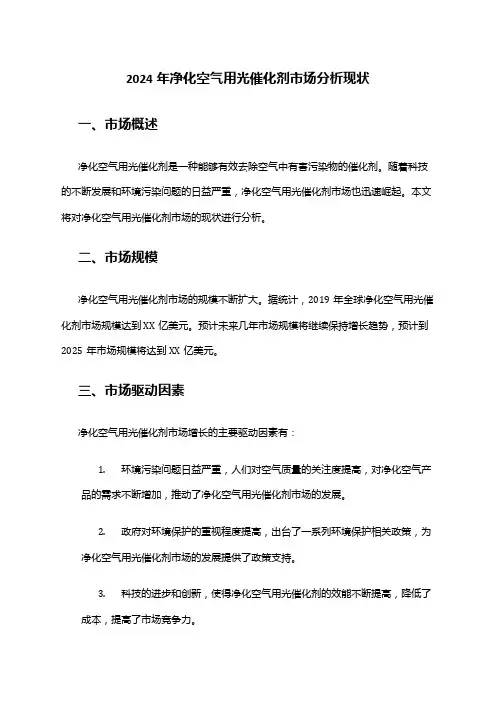 2024年净化空气用光催化剂市场分析现状