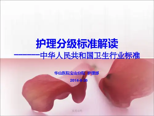 护理分级标准解读