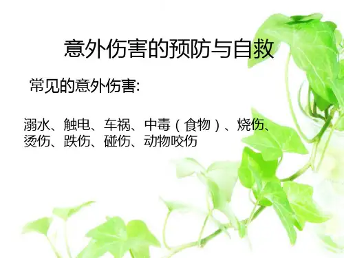 意外伤害的预防与自救课件