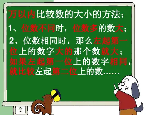 万以内比较数的大小的方法：
