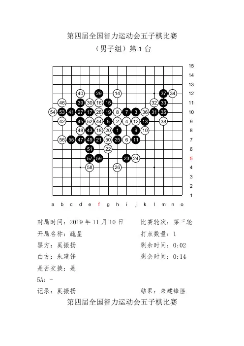 全国智力运动会五子棋比赛