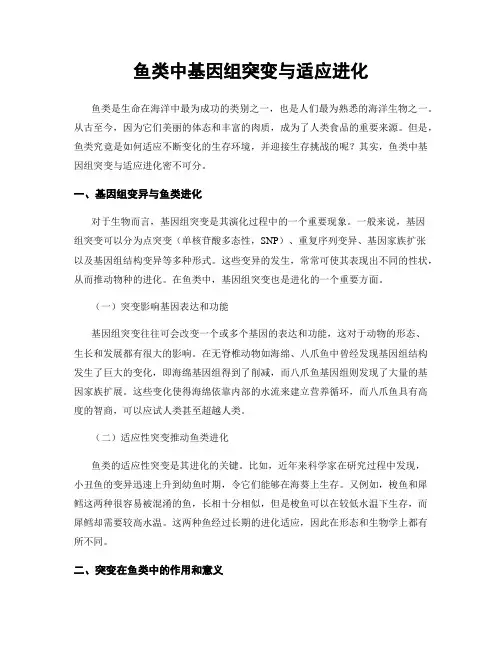 鱼类中基因组突变与适应进化