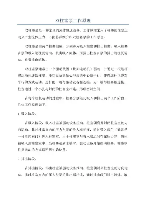 双柱塞泵工作原理