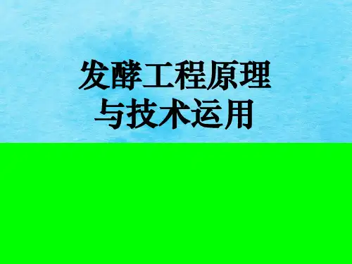 发酵工程原理ppt课件