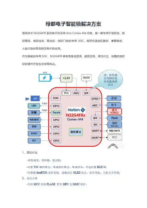 绿都电子指纹锁方案