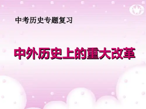 中考历史专题复习《中外历史上的重大改革》课件