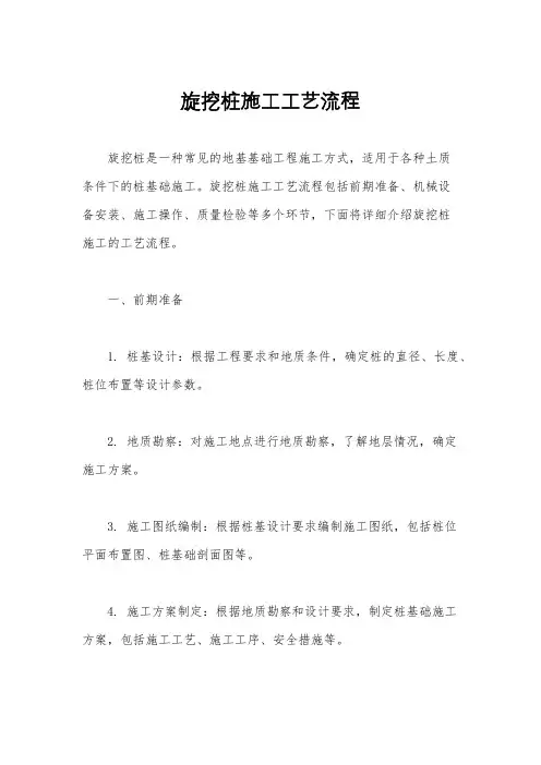 旋挖桩施工工艺流程