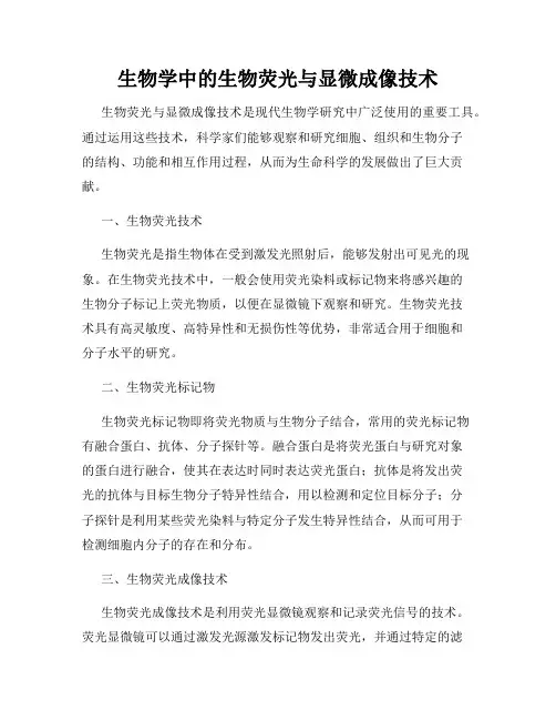 生物学中的生物荧光与显微成像技术