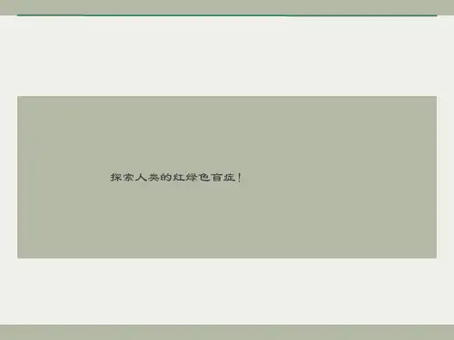 探索人类的红绿色盲症