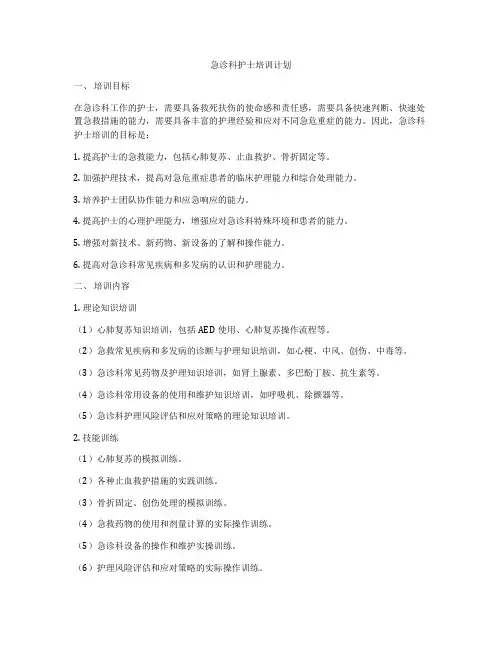 急诊科护士培训计划