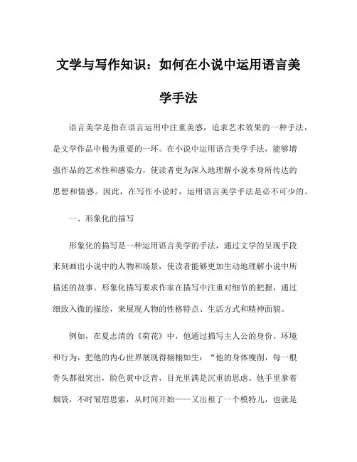 文学与写作知识：如何在小说中运用语言美学手法