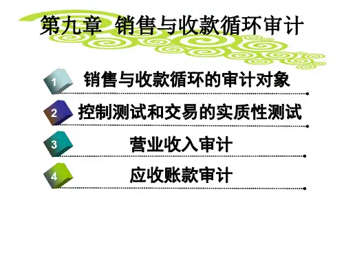 审计基础与实务第9章 销售与收款循环审计[精]
