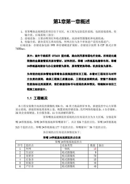 监控设备安装工程施工设计方案