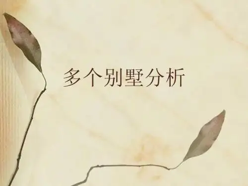 多个别墅解析