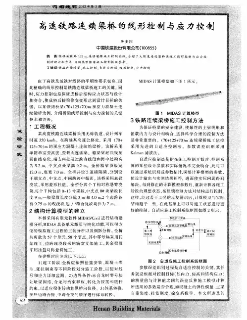 高速铁路连续粱桥的线形控制与应力控制