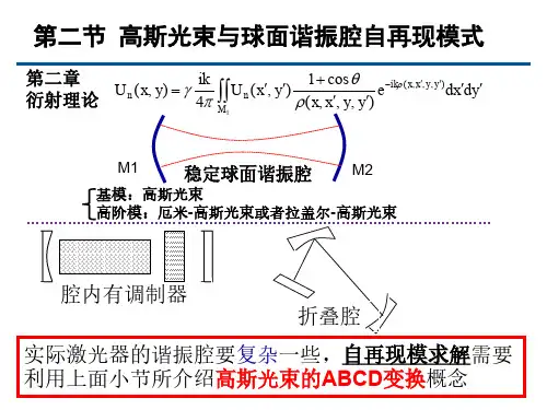 第三章 第二节 高斯光束与球面谐振腔自再现模式 (1)