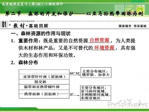 高考地理复习—— 森林的开发和保护