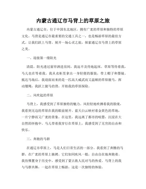 内蒙古通辽市马背上的草原之旅