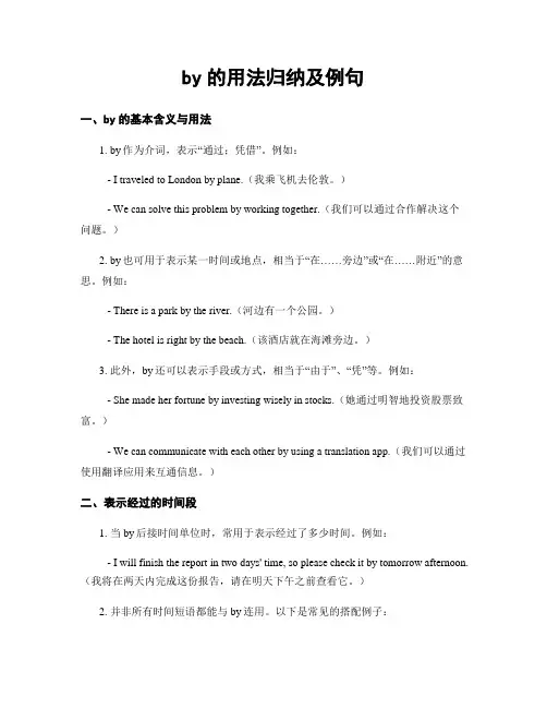 by的用法归纳及例句 (2)