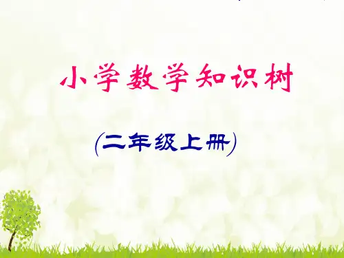 小学二年级上册数学知识树-完整版PPT课件