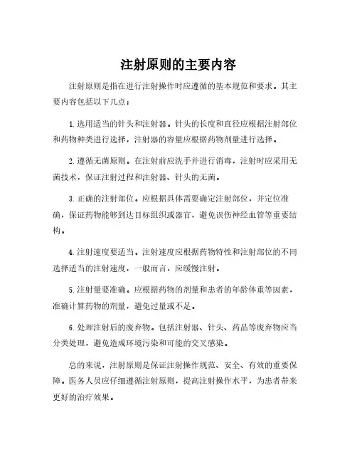 注射原则的主要内容