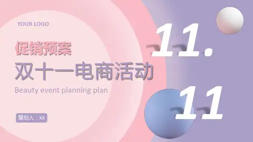 双十一电商活动促销预案通用PPT模板