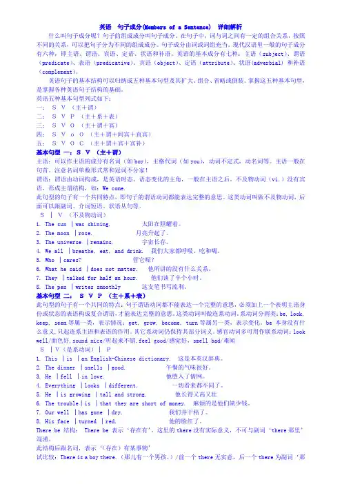 语法：高中英语句子成分详细解析(教你如何分解英语句子)