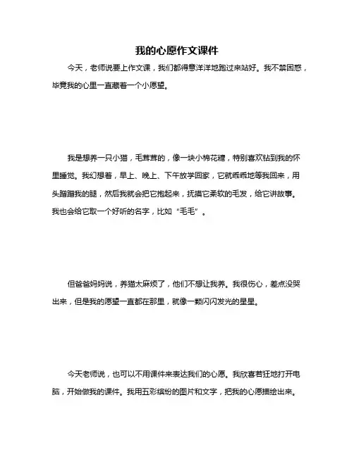 我的心愿作文课件