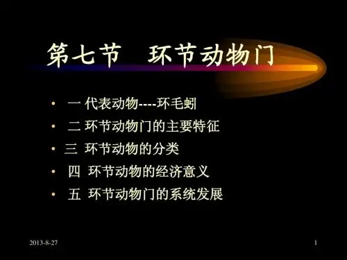 环节动物门教学课件