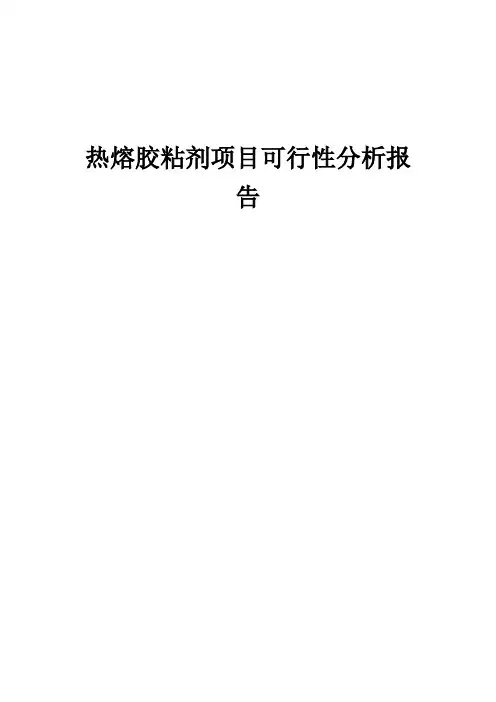 2024年热熔胶粘剂项目可行性分析报告