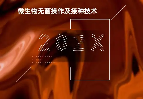 微生物的无菌操作及接种技术